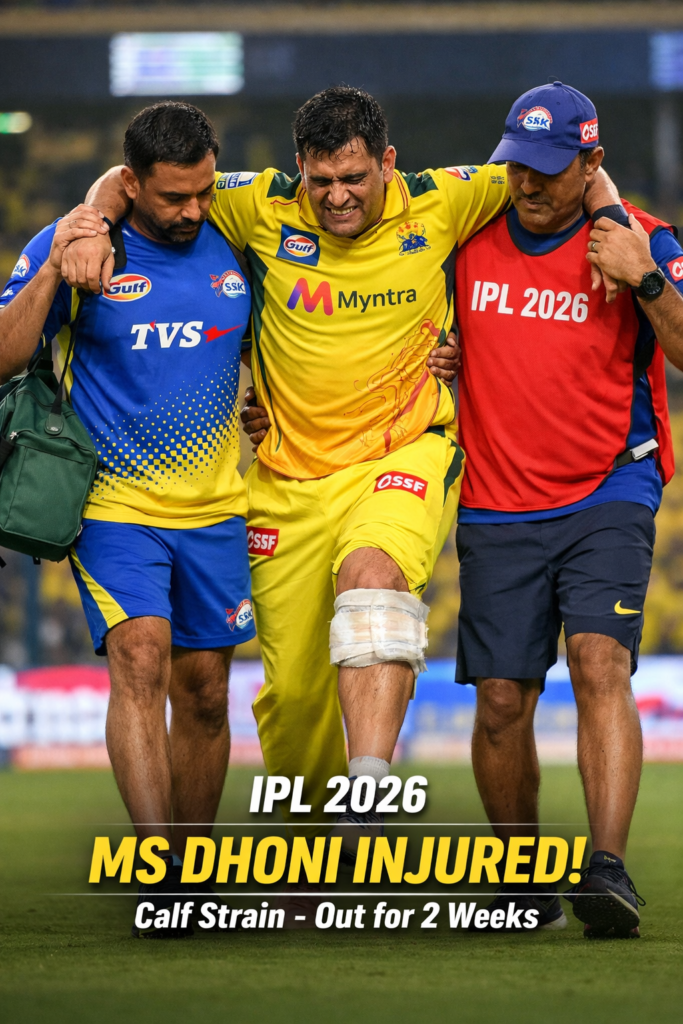 MS Dhoni Injury News: IPL 2026 में बड़ा झटका, 2 हफ्ते के लिए बाहर