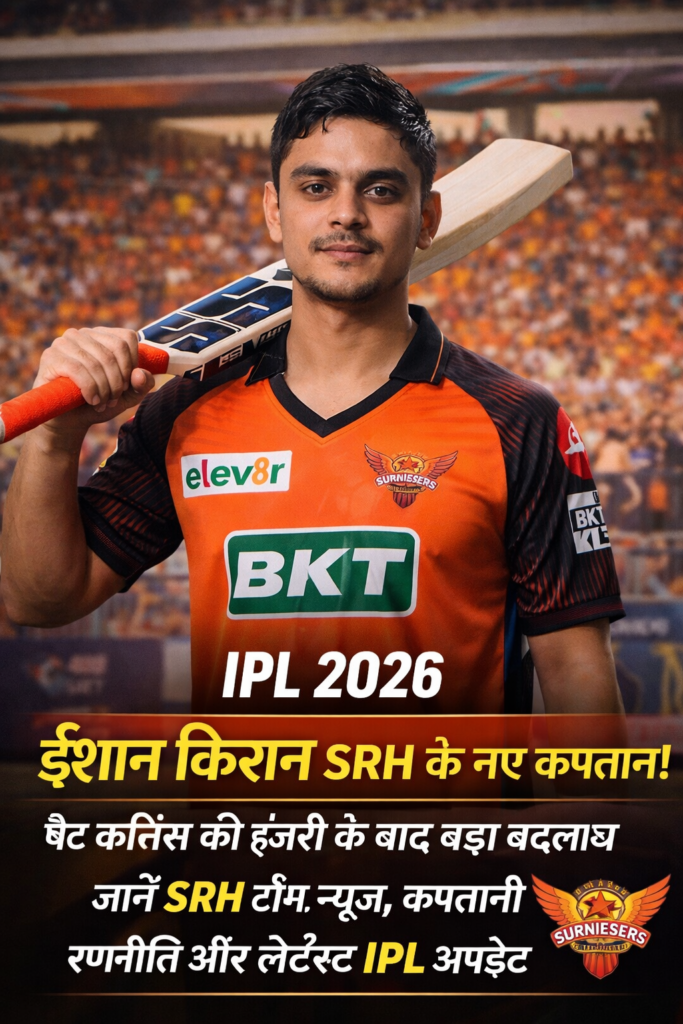 सनराइजर्स हैदराबाद के नए कप्तान बने ईशान किशन | IPL 2026 में बड़ा बदलाव